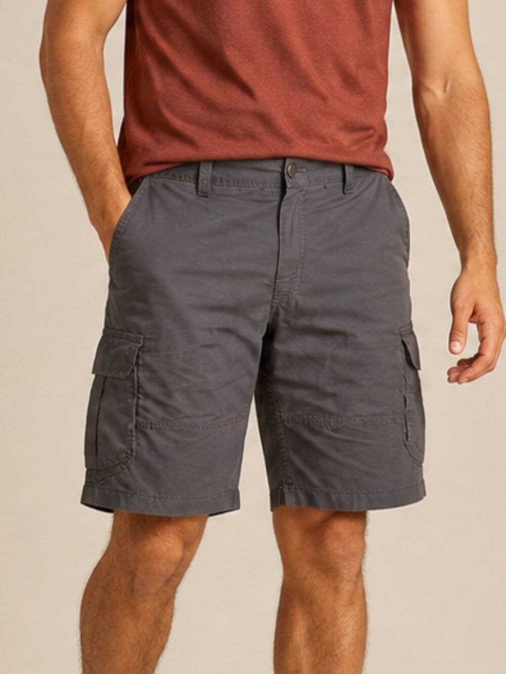 George Gray Cargo Shorts Size 44 Relaxed Fit Utility Pocket Casual Travel Cotton